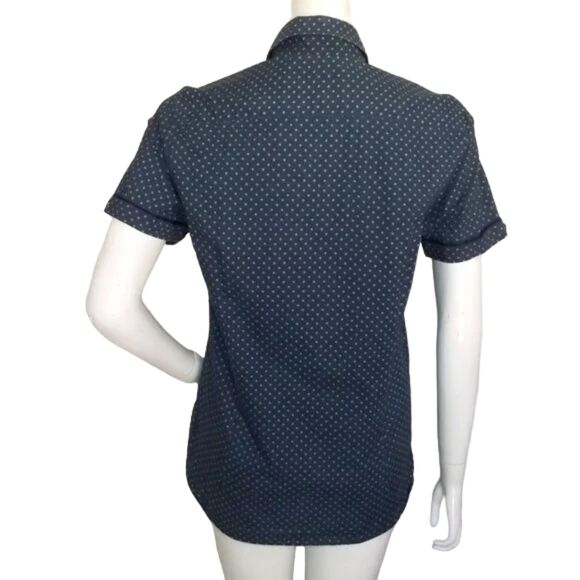 Ted Baker Shirt, 3/M, Blue/Small dots, THAMES, Button down collar, Short sleeve - Picture 5 of 14